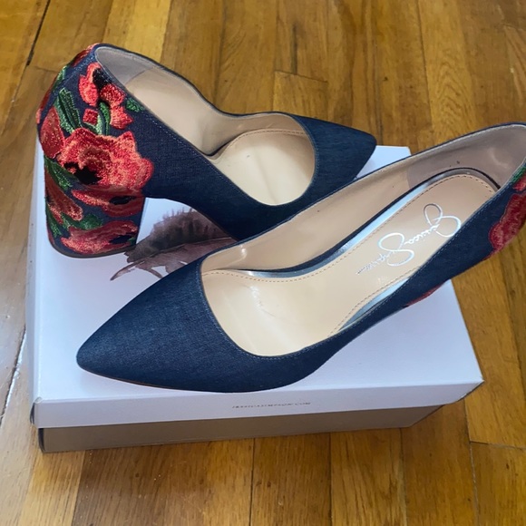 Jessica Simpson LANNAH heels Denim Blue - Picture 1 of 6
